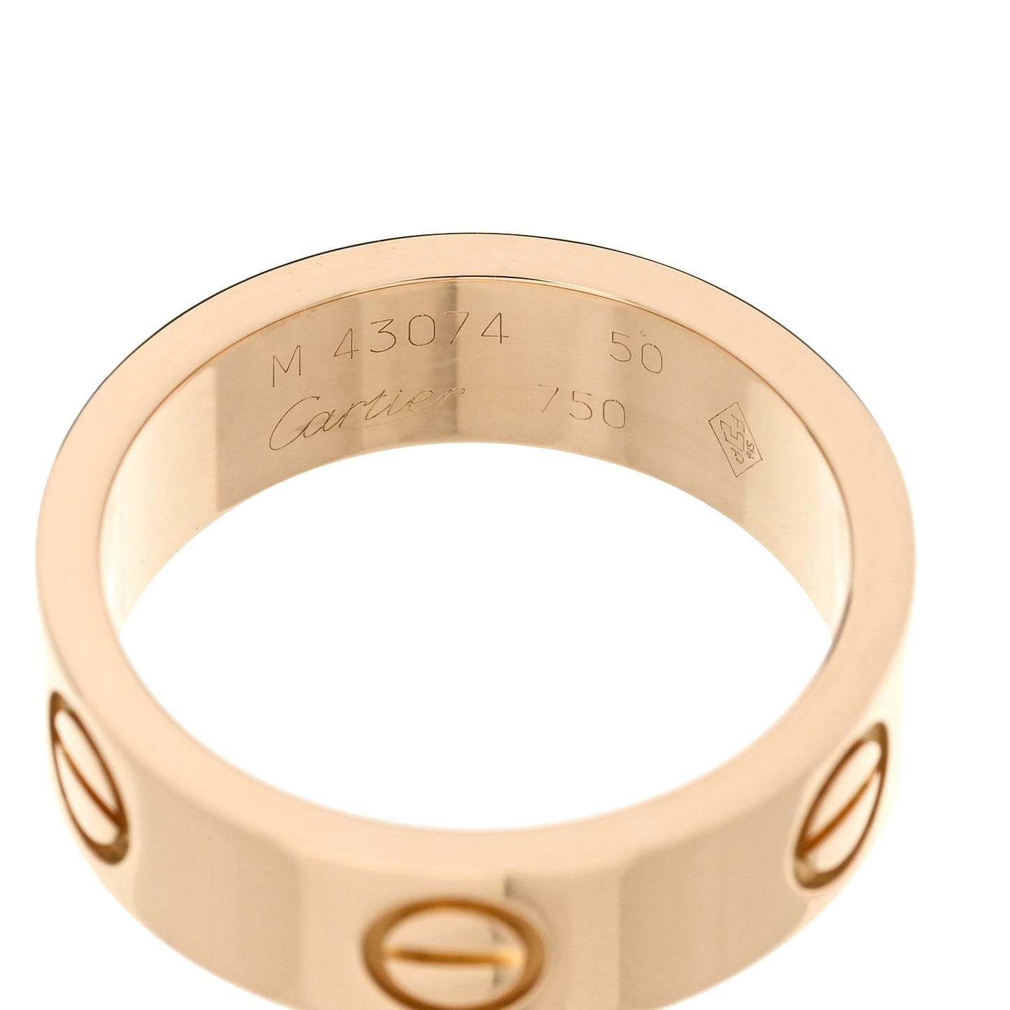 18K Yellow Gold 5.5mm LOVE Ring 50 5.25