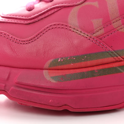 Gucci Calfskin Logo Womens Rhyton Sneakers 38 Box Pink 9 of 10