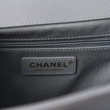 Chanel Caviar Quilted Medium Business Affinity Flap Blue 8 of 11