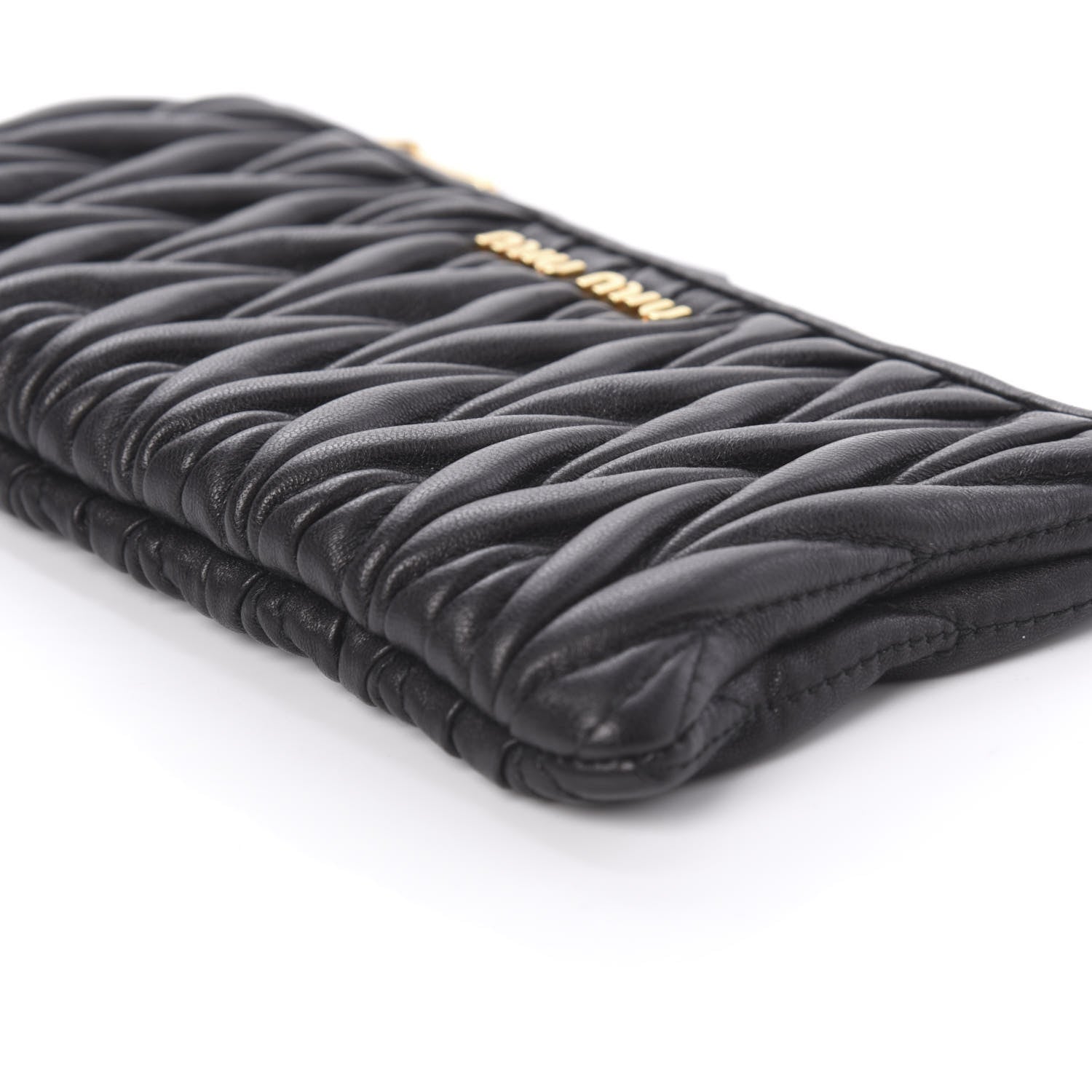 Miu Miu Nappa Matelasse Pouch Black 7 of 9
