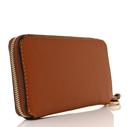 Chloe Grained Calfskin Marcie Long Zip Around Wallet Tan 3 of 8