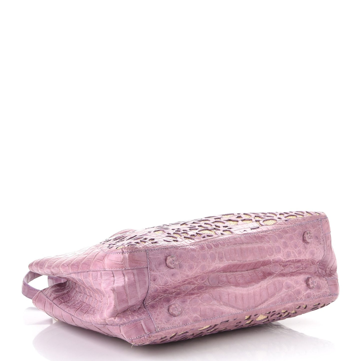 Crocodile Laser Cut Handbag Violet