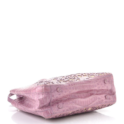 Nancy Gonzalez Crocodile Laser Cut Handbag Violet 5 of 9