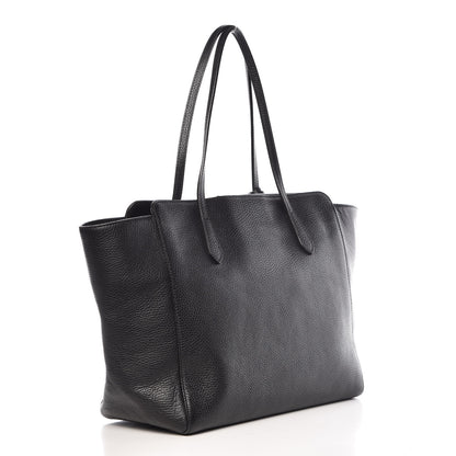 Gucci Pebbled Calfskin Medium Swing Tote Black 3 of 9