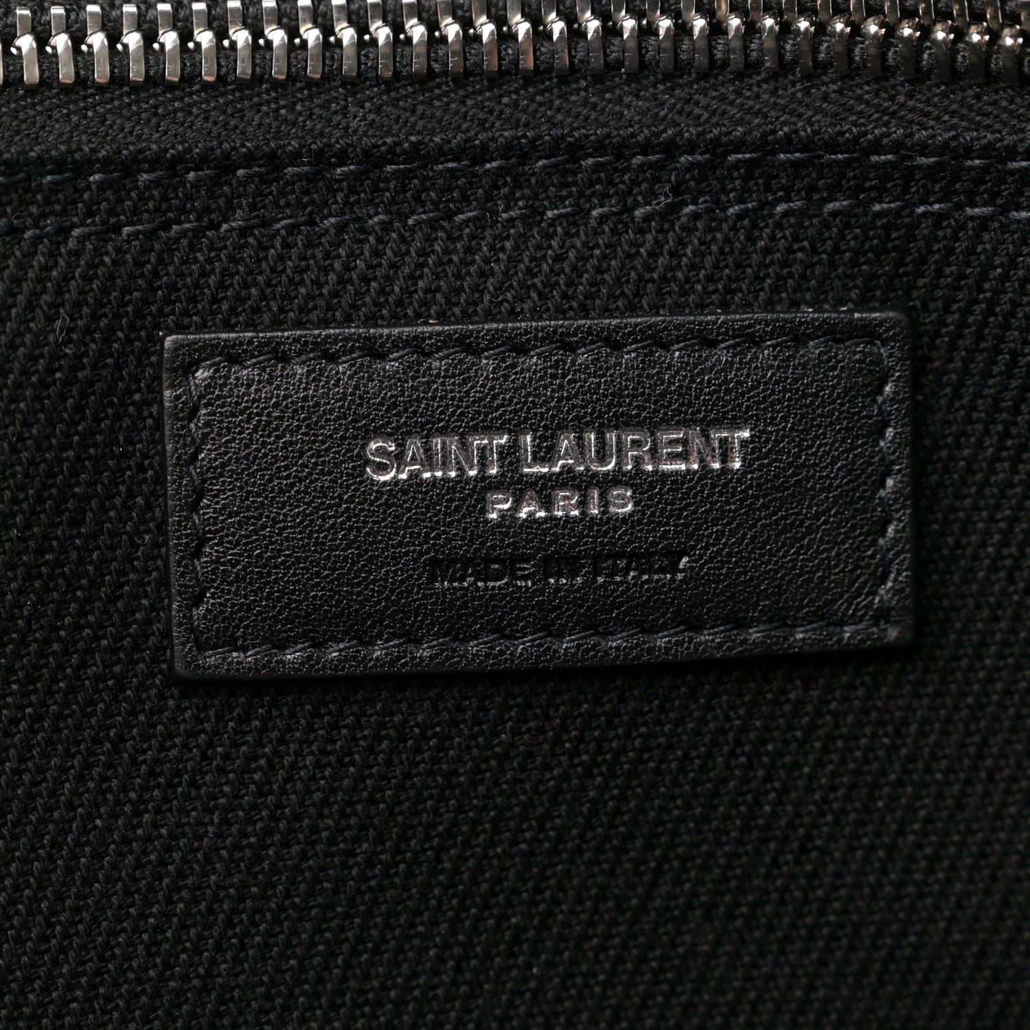 Saint Laurent Linen Calfskin Rive Gauche Tote Black 6 of 12