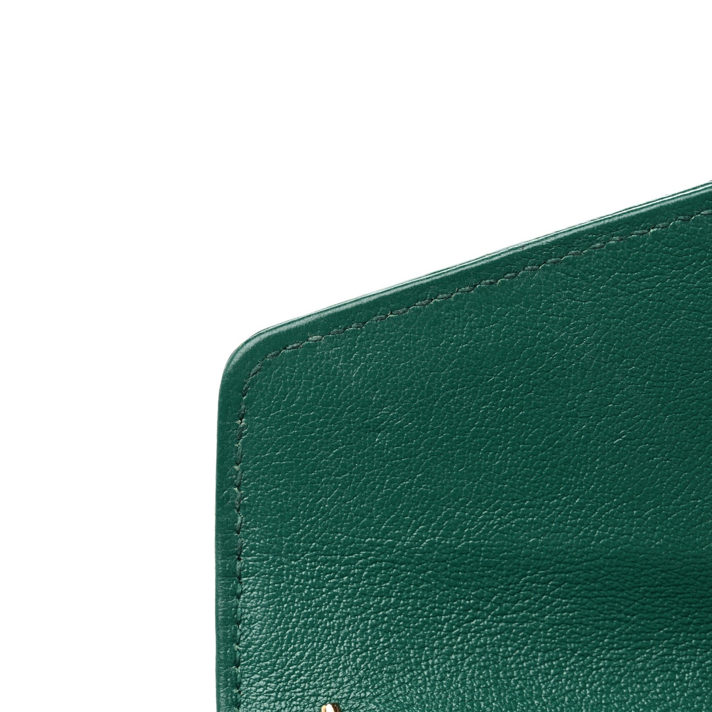Azalea Calfskin Enamel Matelasse Diagonal Torchon GG Marmont Chain Wallet New Shamrock Emerald