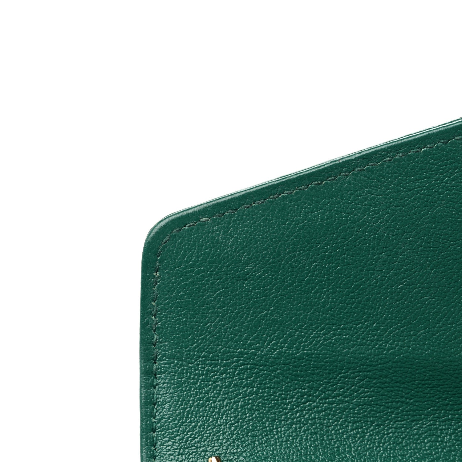 Gucci Azalea Calfskin Enamel Matelasse Diagonal Torchon GG Marmont Chain Wallet New Shamrock Emerald 11 of 13