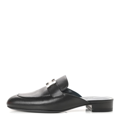 Hermes Goatskin Trocadero Mule 36.5 Black 1 of 7