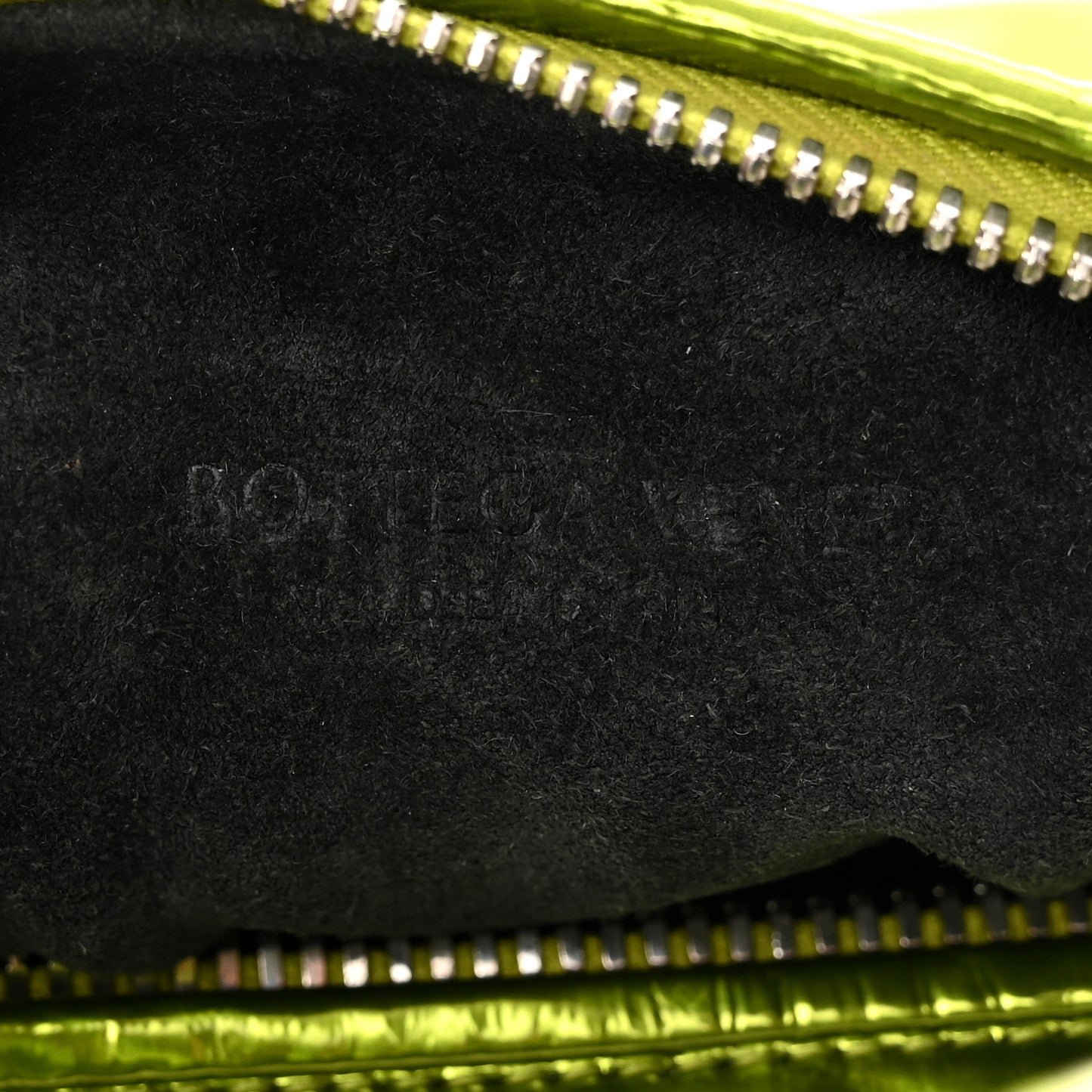 Metallic Crushed Calfskin Mini Jodie Chlorophyll