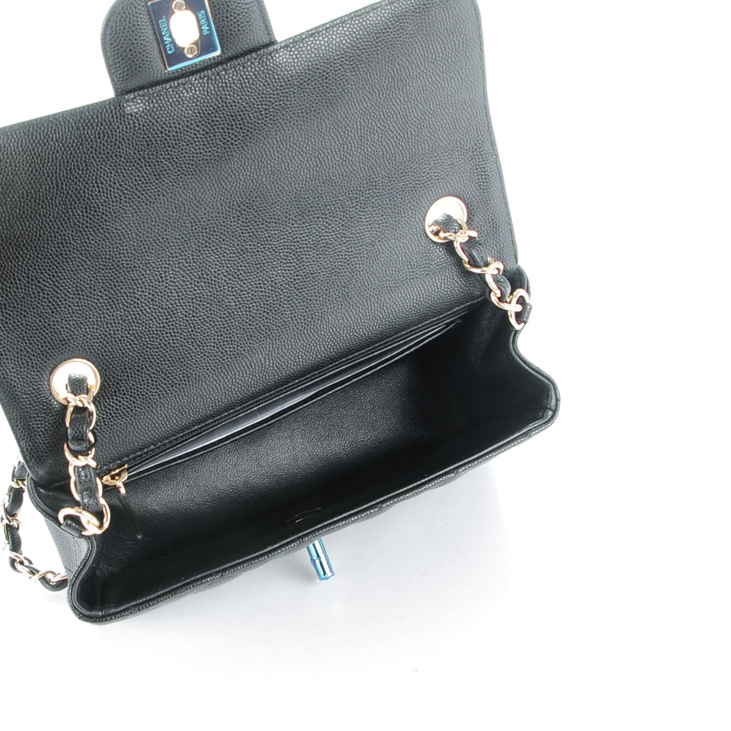 Caviar Quilted Mini Rectangular Flap Black