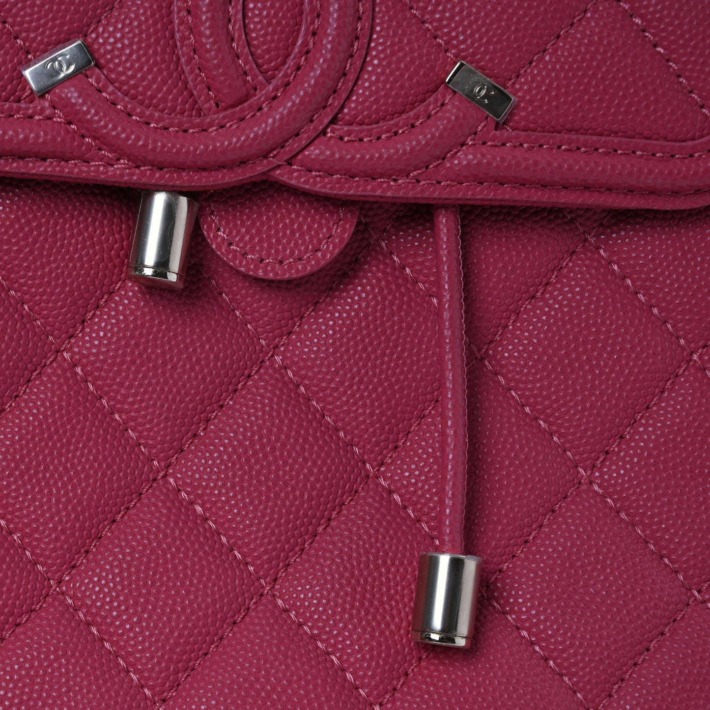 Caviar Quilted Small Filigree Backpack Pink