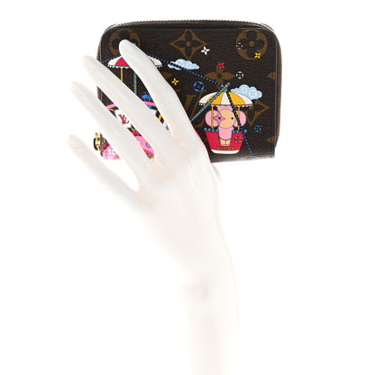 Louis Vuitton Monogram 2020 Christmas Animation Big Wheel Zippy Coin Purse Rose Ballerine 2 of 10