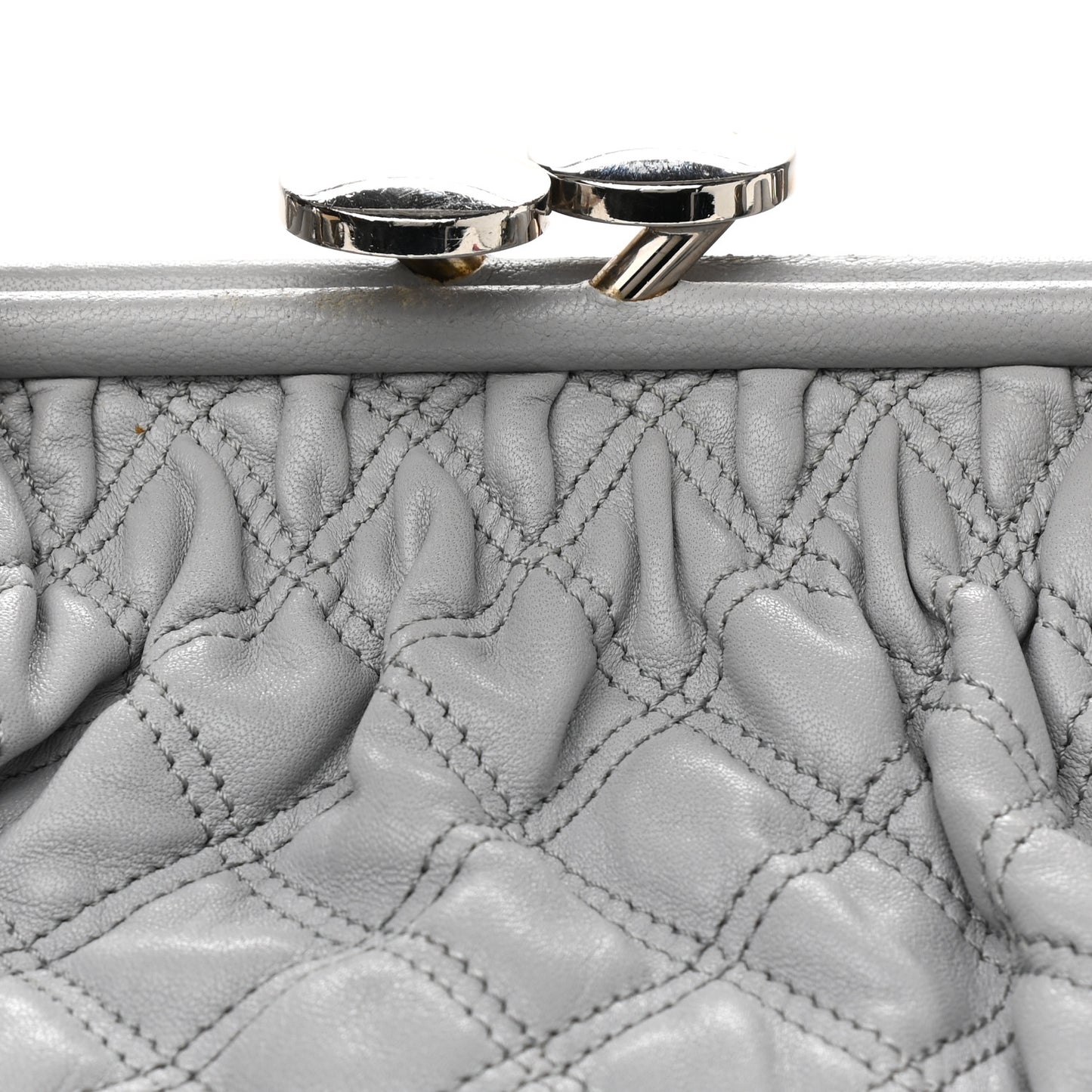 Calfskin Quilted Stam Grey