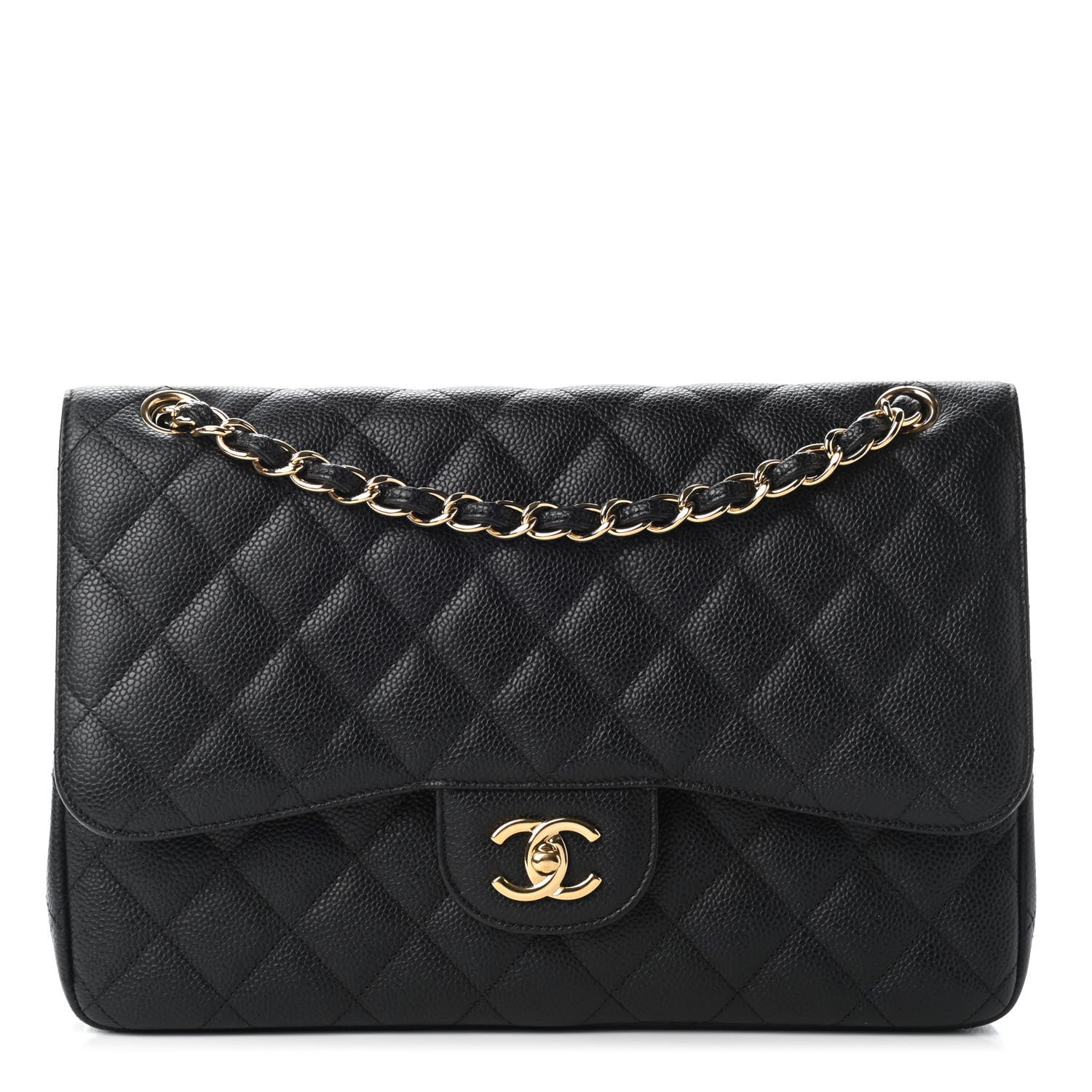 Chanel Caviar Quilted Jumbo Double Flap Black 1 of 9