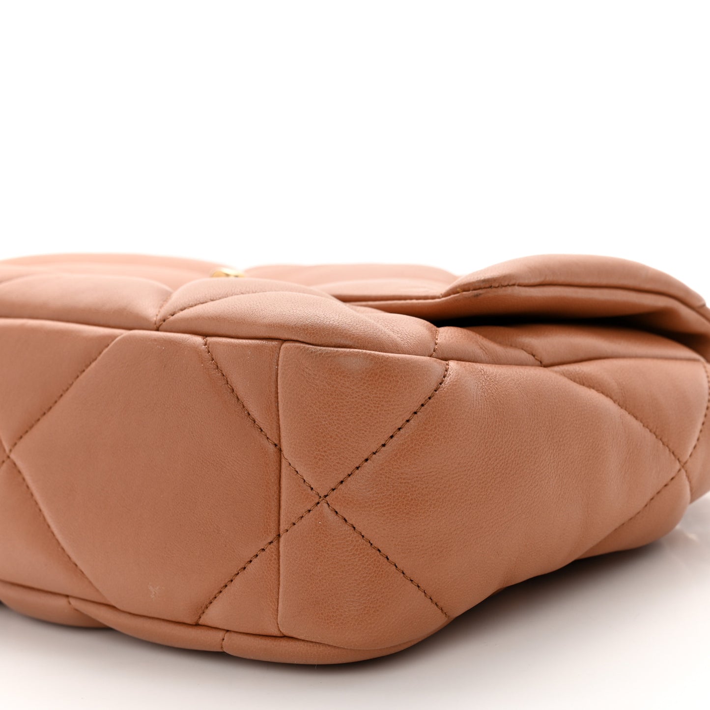 Lambskin Quilted Medium Chanel 19 Flap Brown