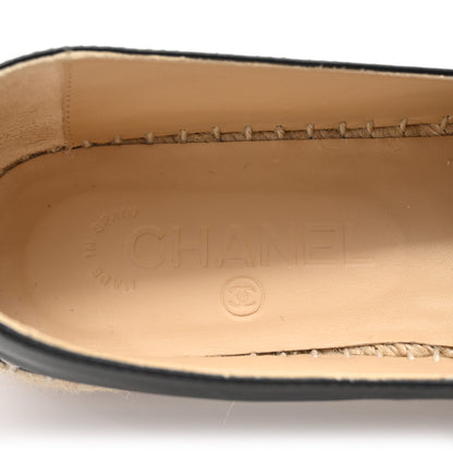 Chanel Lambskin CC Espadrilles 38 Black 8 of 9