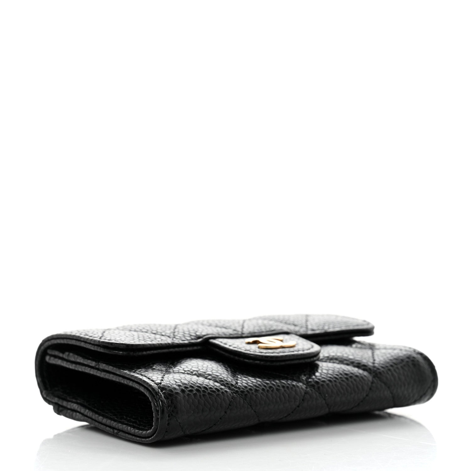 Chanel Caviar Quilted Flap Card Holder Wallet Black 4 of 9