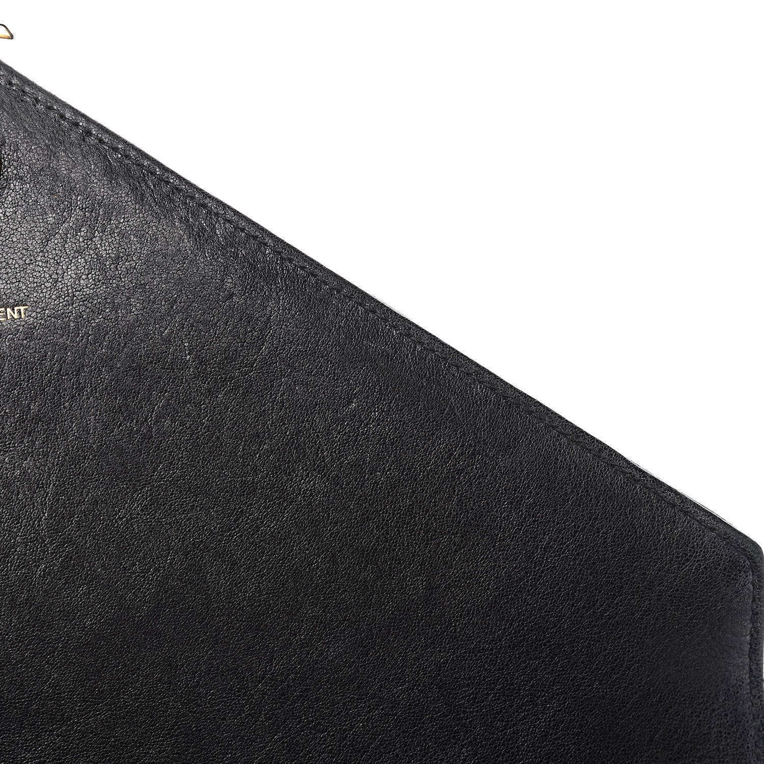 Saint Laurent Sheepskin Matelasse Chevron Monogram Large College Satchel Black 11 of 15
