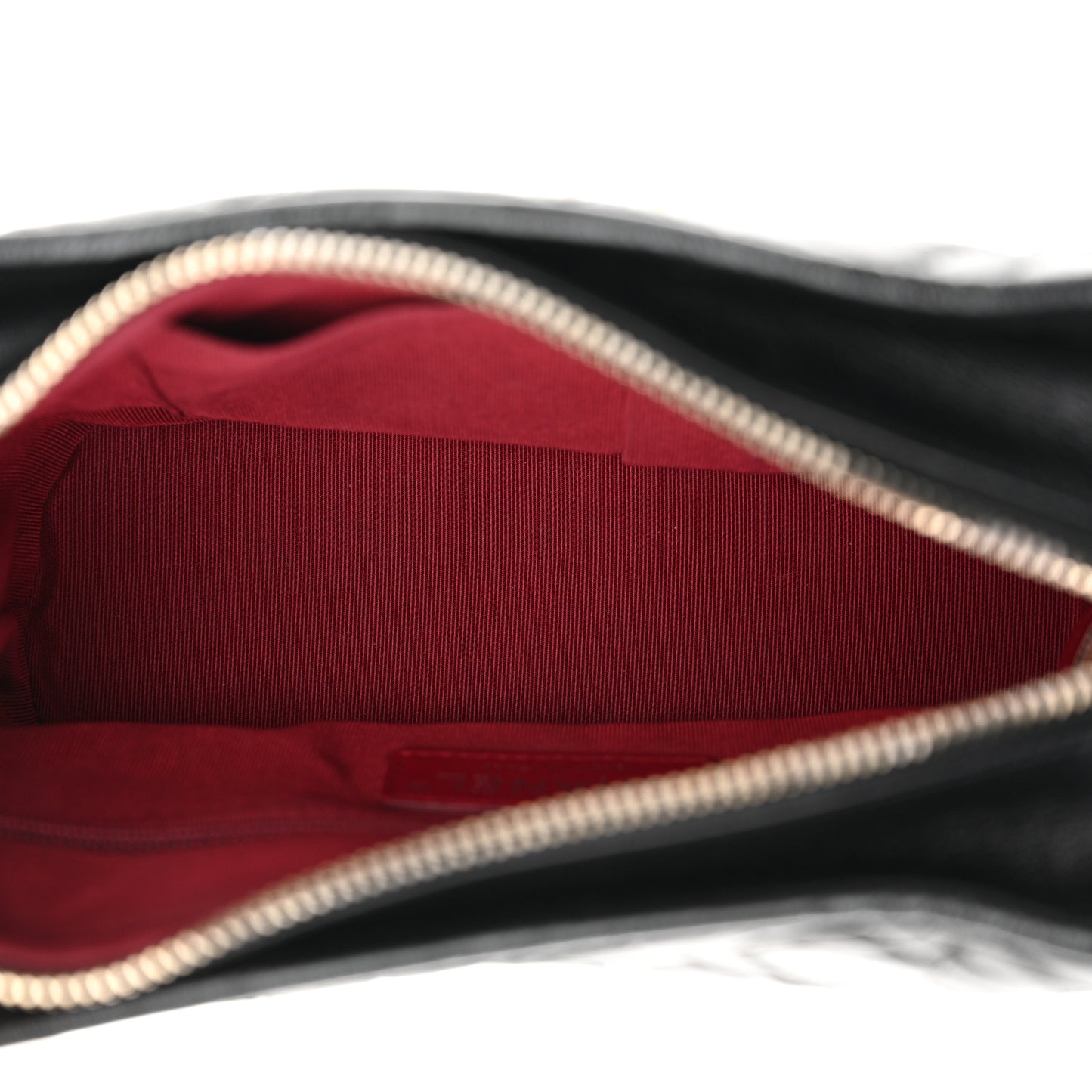 Aged Calfskin Quilted Small Gabrielle Hobo Black