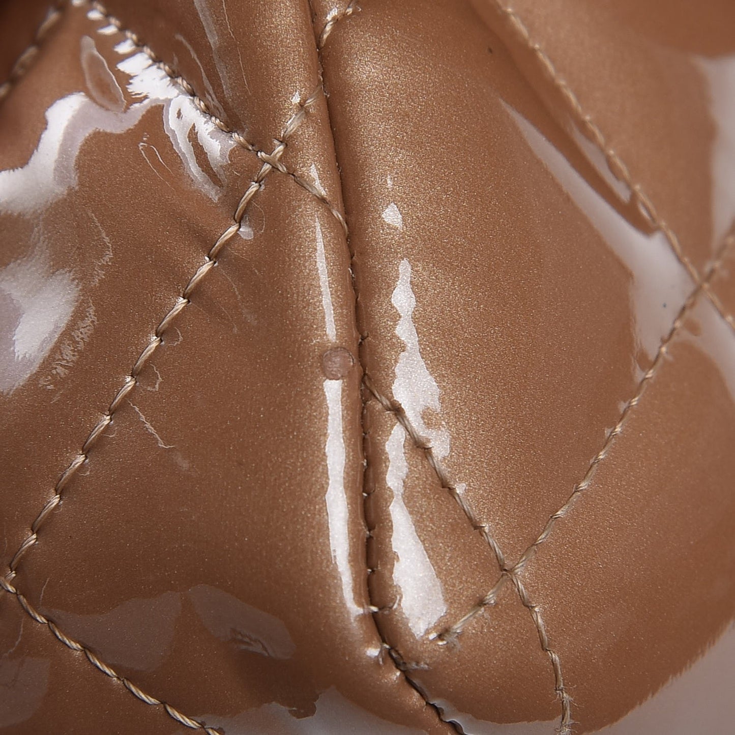 Patent Quilted Jumbo Double Flap Bronze