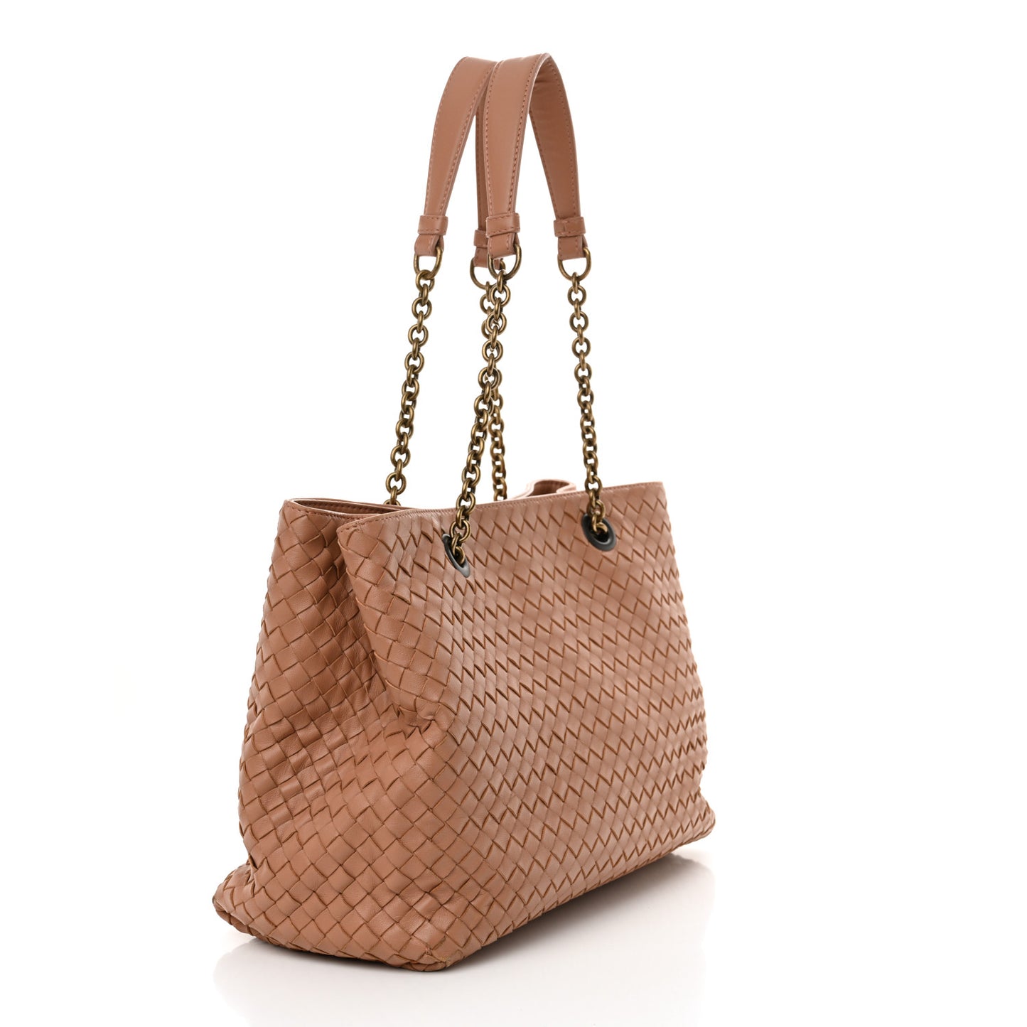 Nappa Intrecciato Medium Tote Dusty Rose