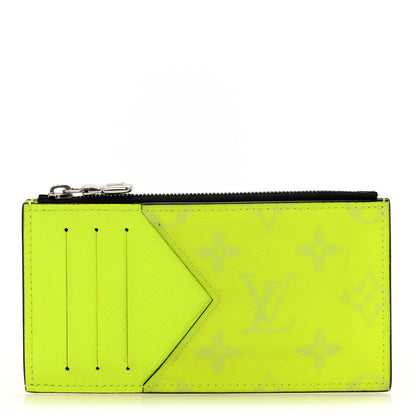 Louis Vuitton Monogram Taiga Coin Card Holder Yellow 1 of 9