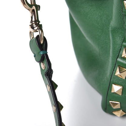 Valentino Garavani Vitello Medium Rockstud Tote Emerald 16 of 17