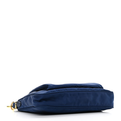 Prada Tessuto Nylon Saffiano Crossbody Bag Blue 3 of 9