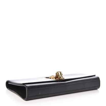 Saint Laurent Calfskin Classic Monogram Tassel Clutch Black 4 of 12