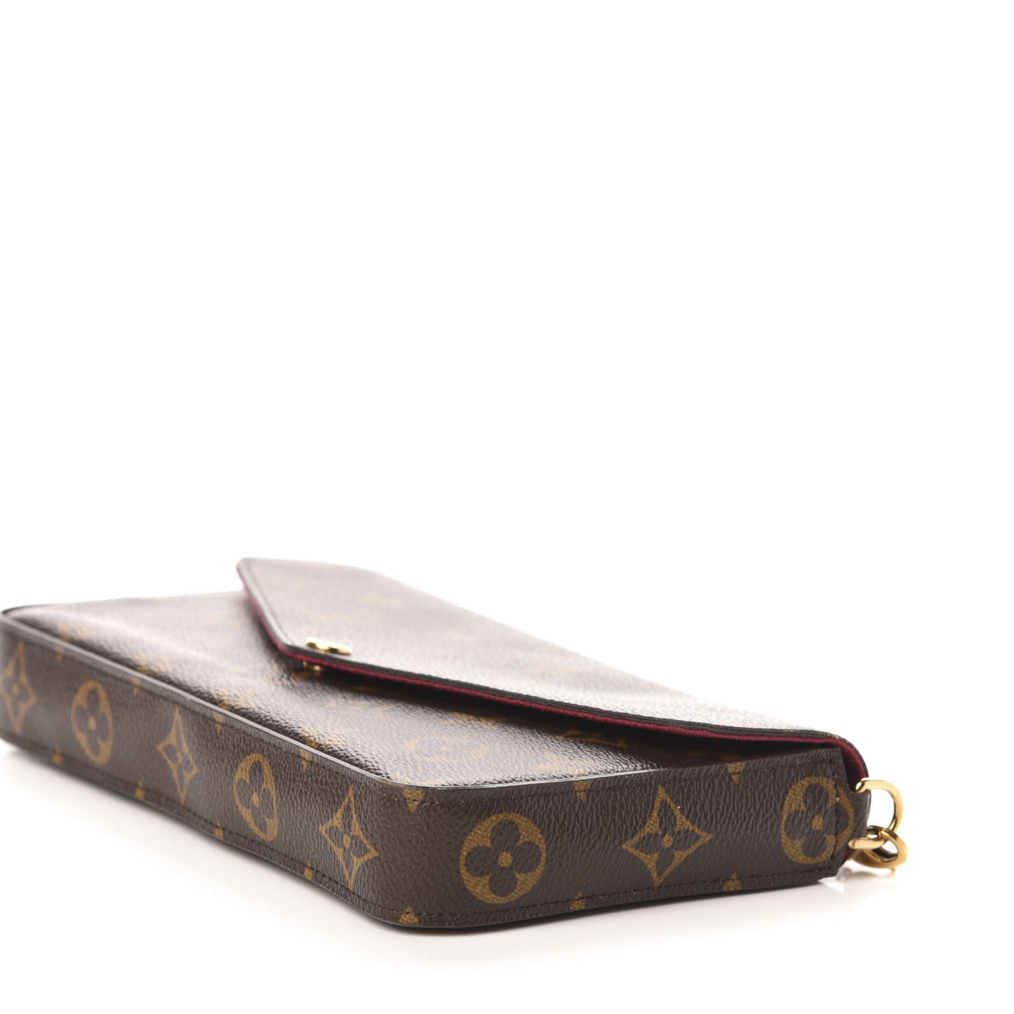Monogram Pochette Felicie Chain Wallet Fuchsia