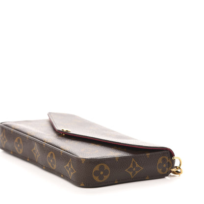 Louis Vuitton Monogram Pochette Felicie Chain Wallet Fuchsia 9 of 14