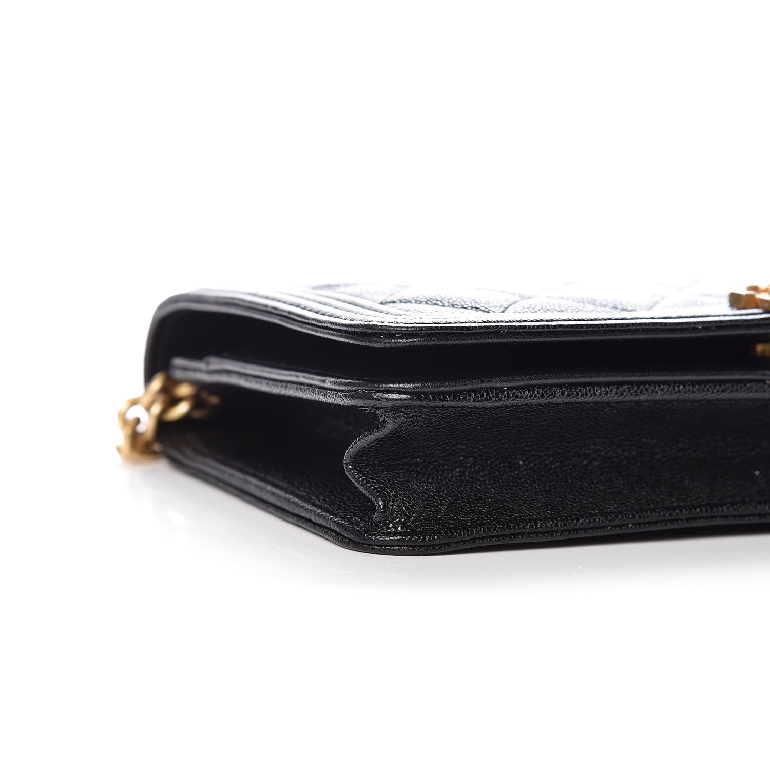Chanel Caviar Quilted Boy Wallet On Chain WOC Black 5 of 11