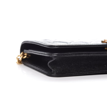 Chanel Caviar Quilted Boy Wallet On Chain WOC Black 5 of 11