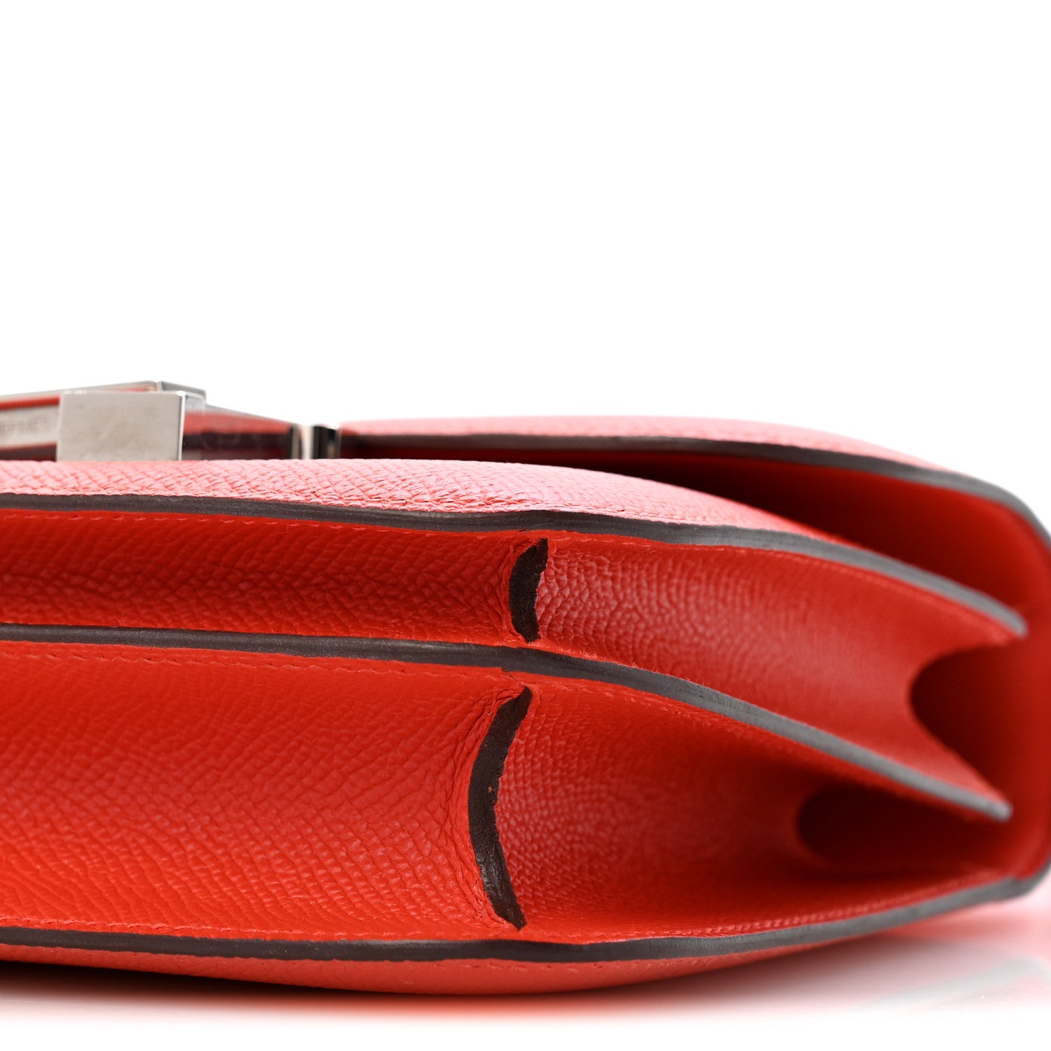 Hermes Epsom Enamel Constance 18 Capucine Sanguine 10 of 14