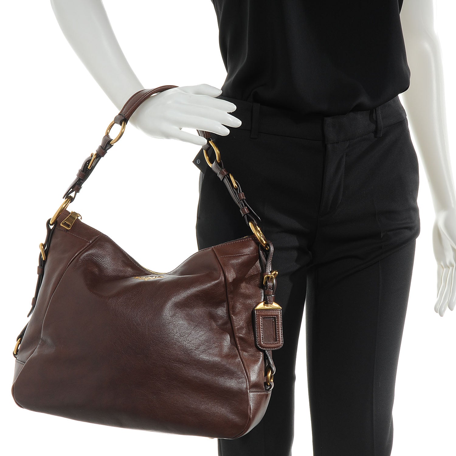 Prada Soft Calf Hobo Nocciolo 2 of 11
