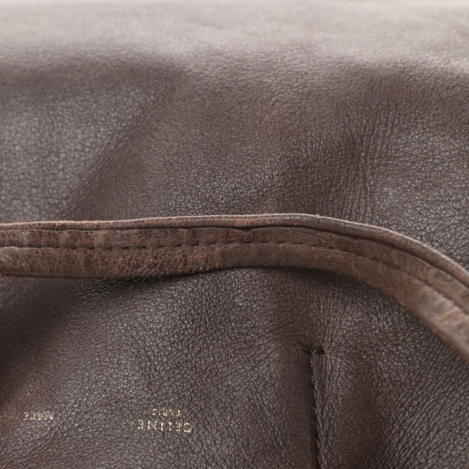 Celine Lambskin Vertical Cabas Brown 17 of 19