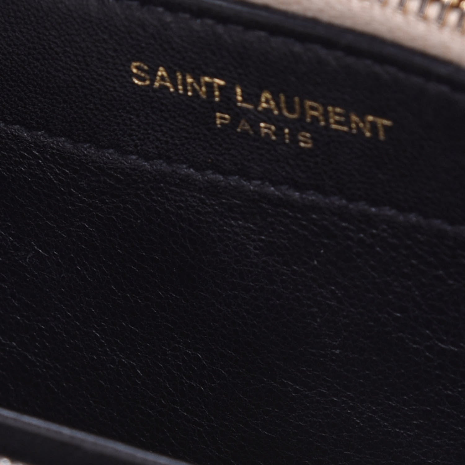 Saint Laurent Metallic Calfskin Kate Monogram Tassel Chain Wallet Gold 10 of 14