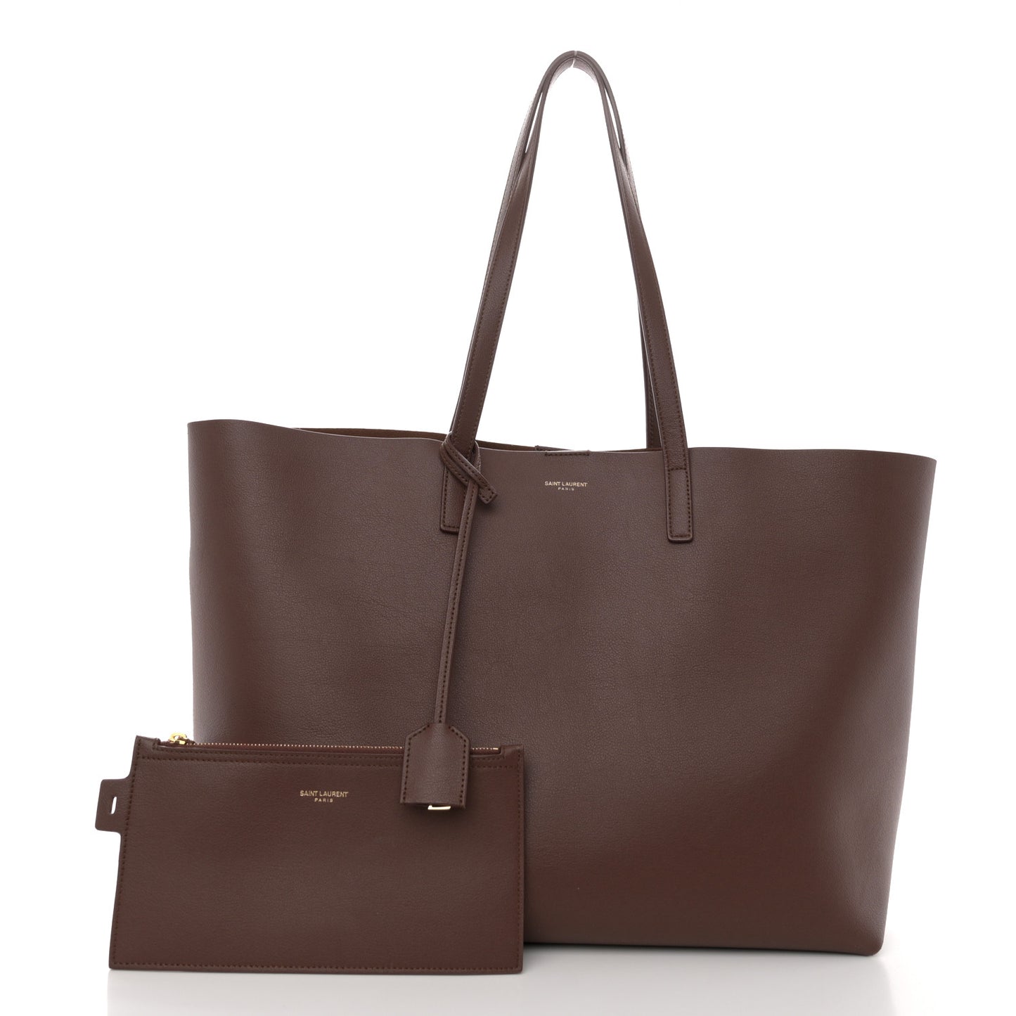 Calfskin Large Shopping Tote Old Brandy
