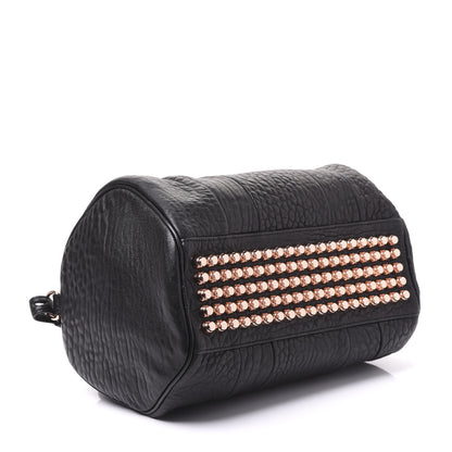 Alexander Wang Pebbled Lambskin Rocco Black Rose Gold Hardware 3 of 8