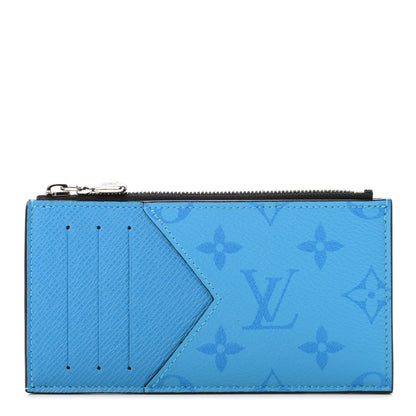Louis Vuitton Taigarama Coin Card Holder Blue Lagoon 1 of 4