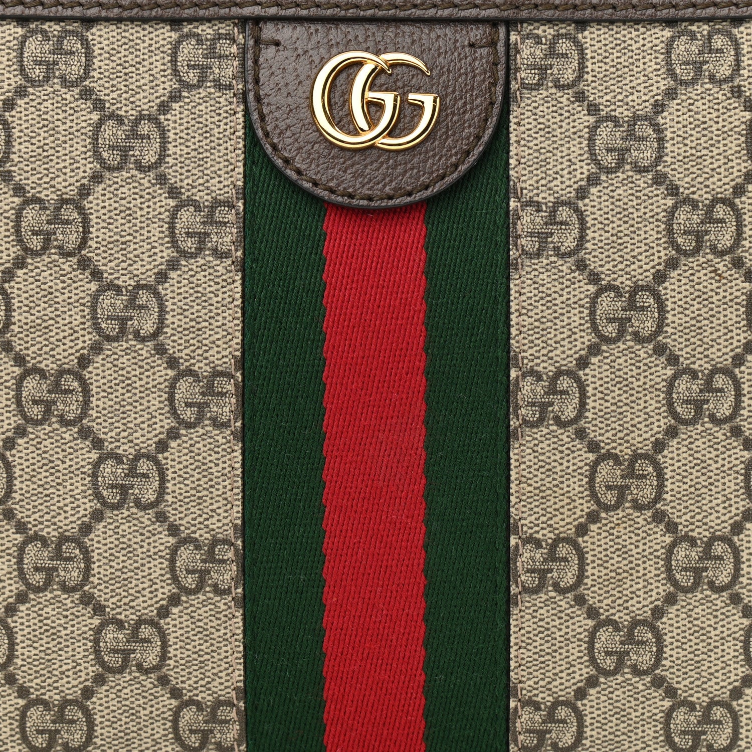 Gucci GG Supreme Monogram Web Small Ophidia Top Handle Shoulder Bag Brown 8 of 11