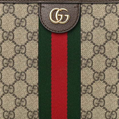 Gucci GG Supreme Monogram Web Small Ophidia Top Handle Shoulder Bag Brown 8 of 11