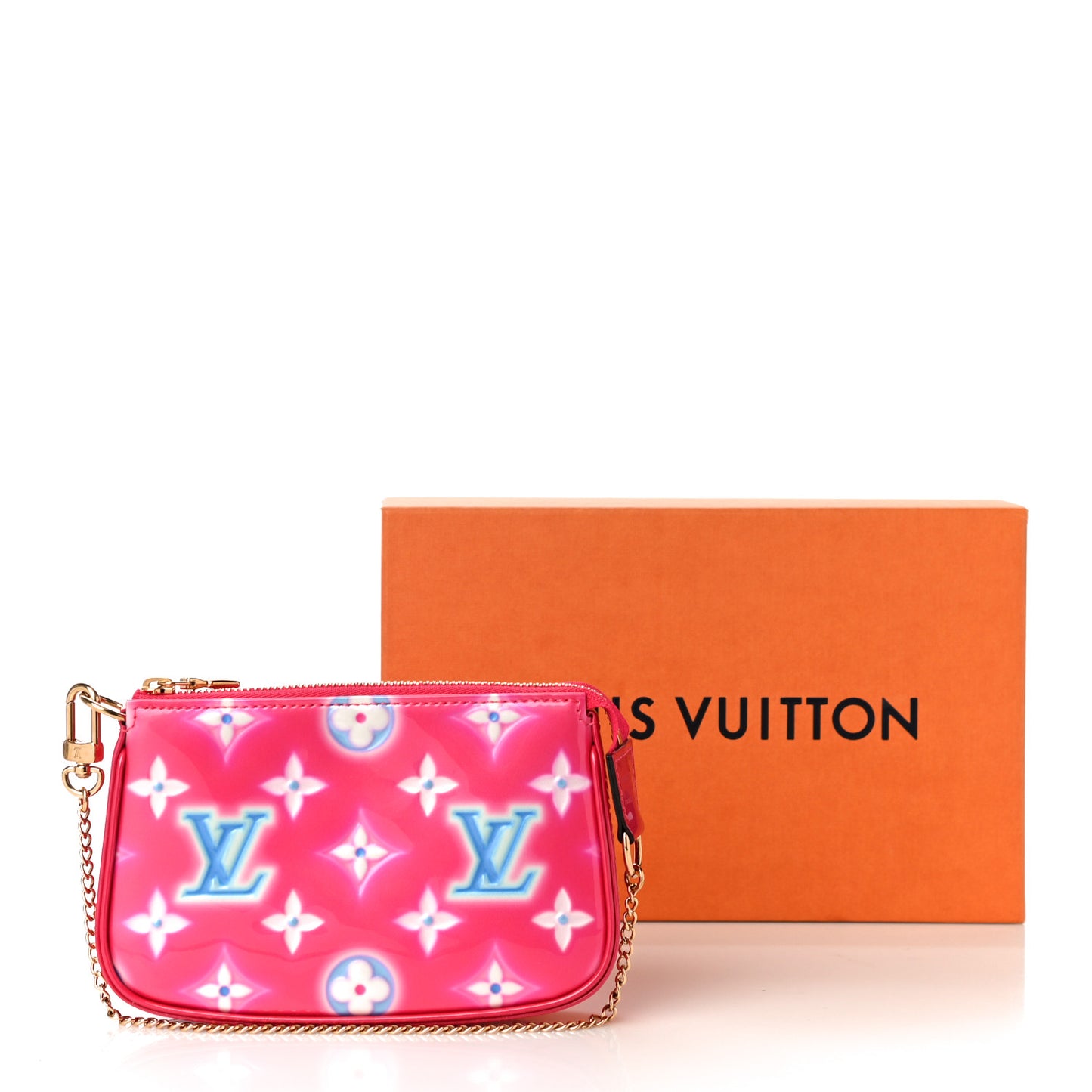 Vernis Valentine Mini Pochette Accessories Fuchsia Neon