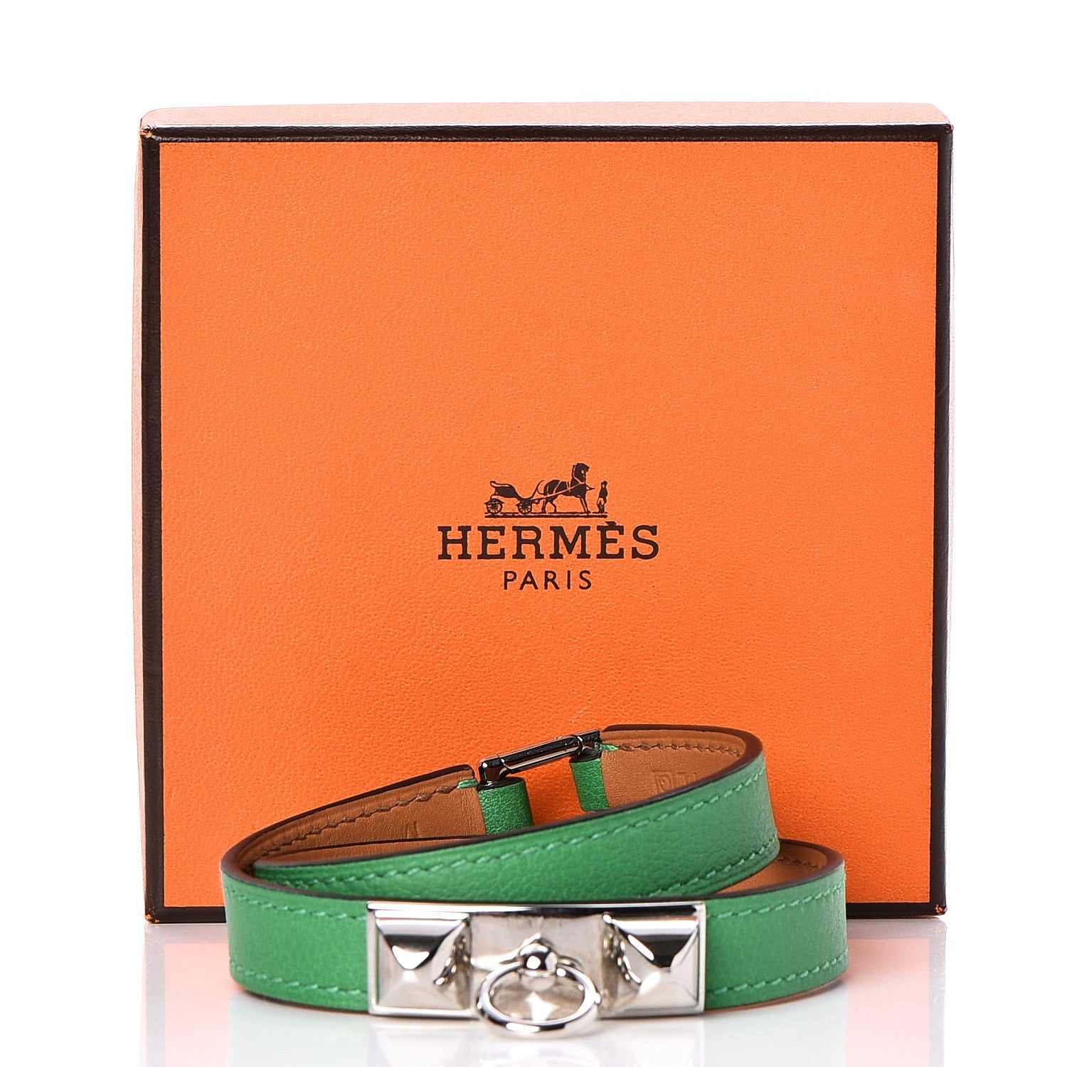 Hermes Swift Rivale Double Tour Bracelet M Bambou 7 of 7