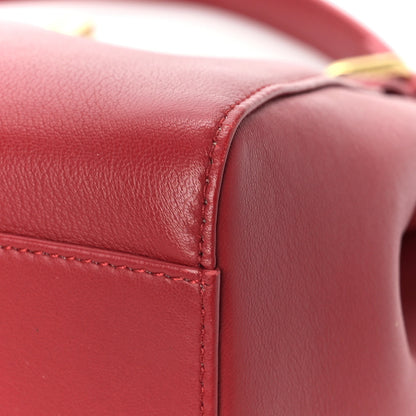 Fendi Nappa Mini Peekaboo Iconic Satchel Fragola 9 of 9