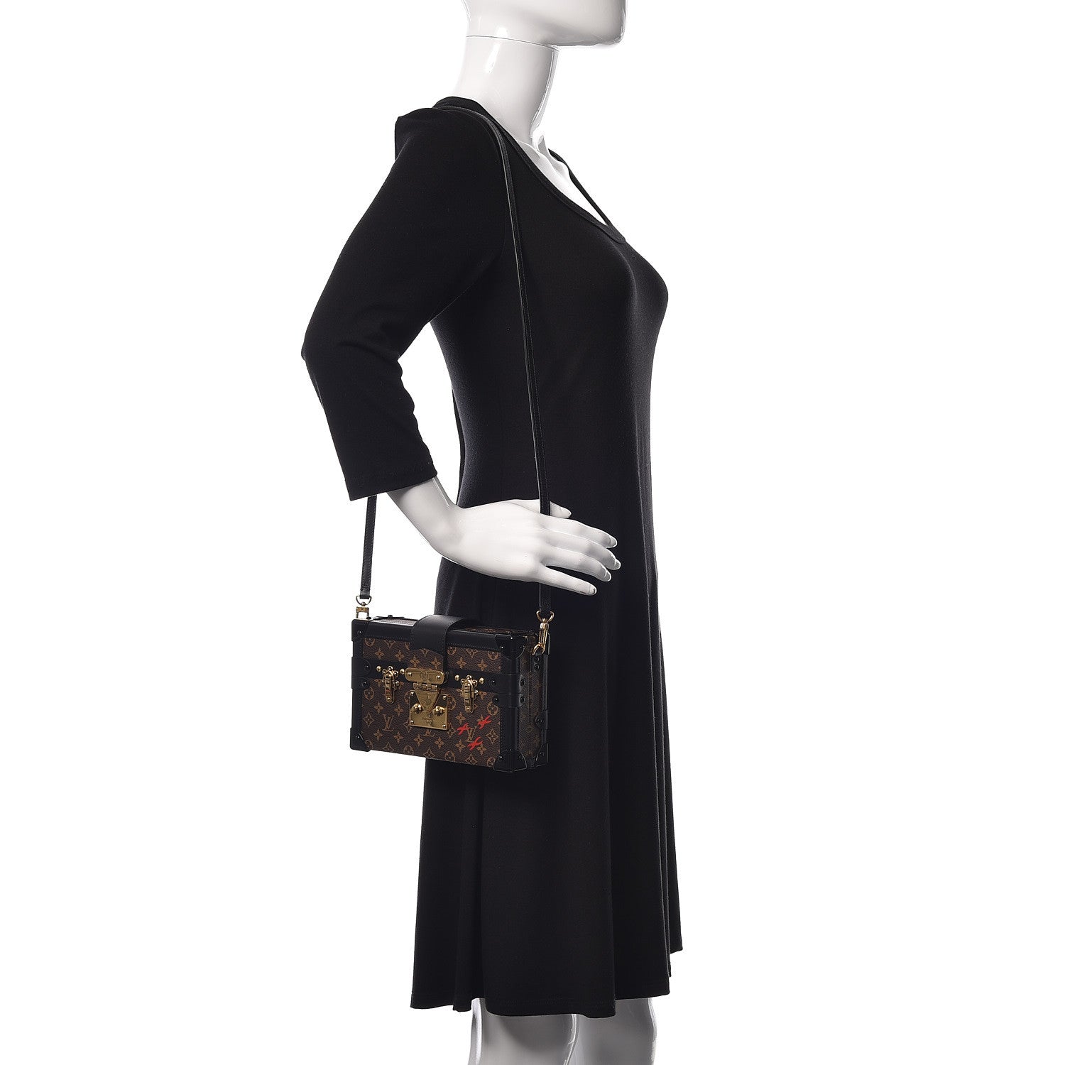 Louis Vuitton Monogram Petite Malle Black 2 of 9