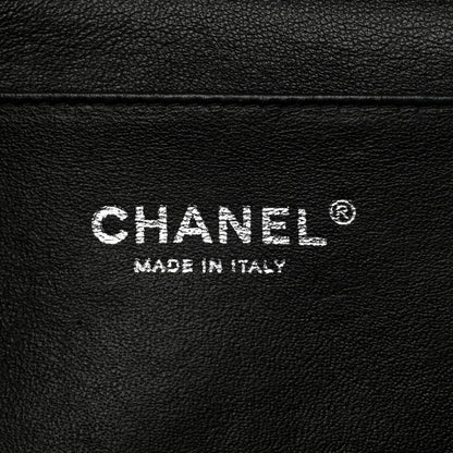 Chanel Striated Patent Quilted Clutch With Chain Flap Dark Grey 6 of 10