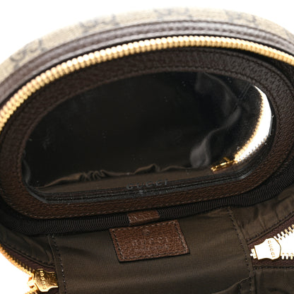 Gucci GG Supreme Monogram Textured Calfskin Web Ophidia Vanity Cosmetic Case Beige Ebony New Acero 7 of 9