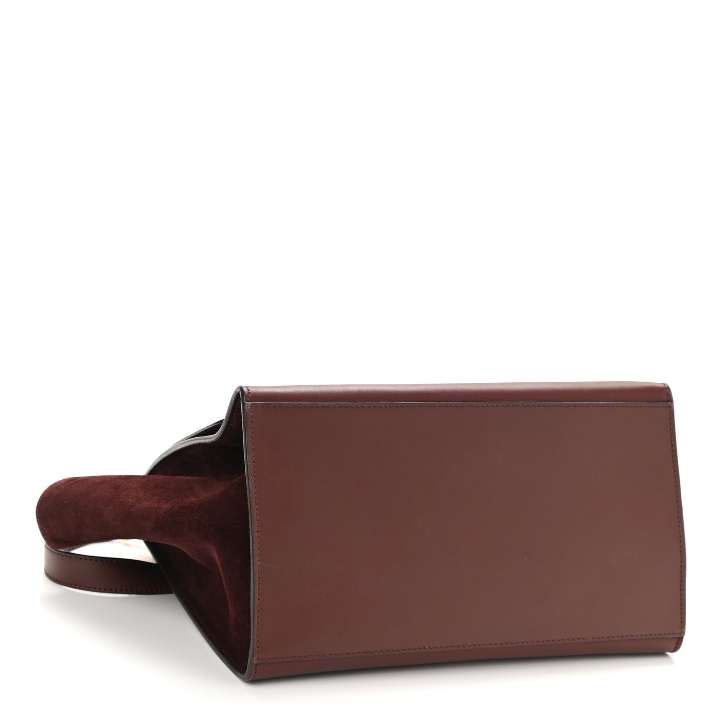 Smooth Calfskin Suede Medium Trapeze Burgundy