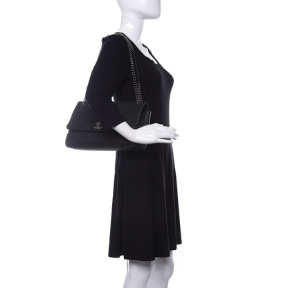 Chanel Iridescent Caviar Quilted Medium Lady Pearly Flap Black 2 of 15